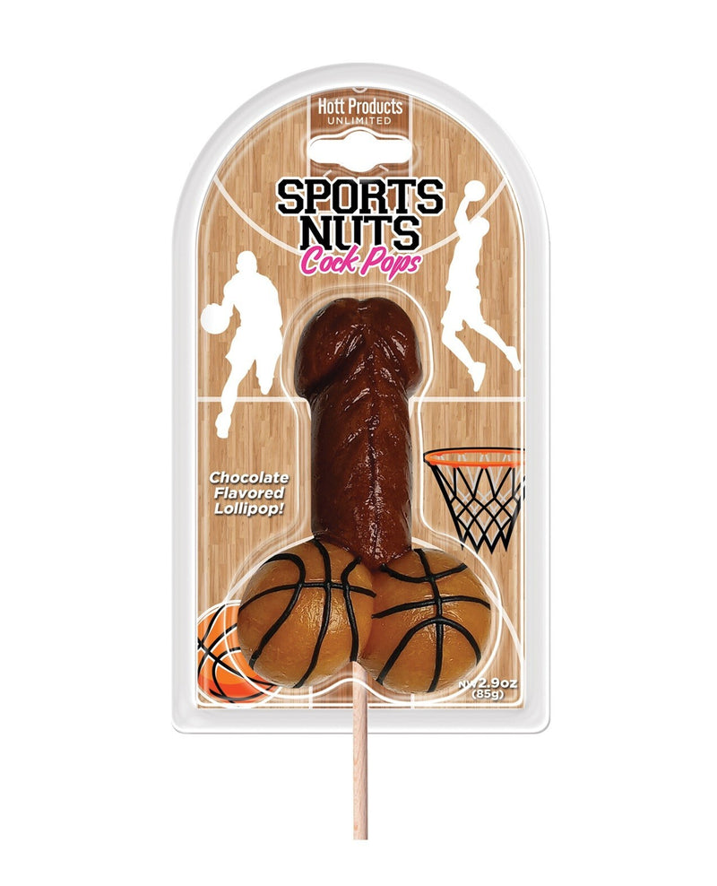Hott Products Sports Nuts Cock Pops Basketballs Chocolate Flavor – Edible Novelty Lollipop