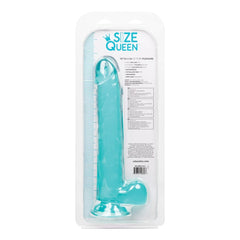 CalExotics Size Queen 10 Inch Blue Dildo – Realistic Flexible Suction Cup Dildo