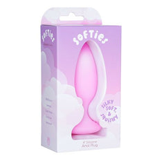Softies Dual Layer Silicone Butt Plug 4" Pink – Beginner-Friendly Anal Plug