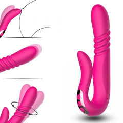 Tailspin Thrusting Dual Stim Vibrator – Rechargeable Silicone Rabbit Vibrator