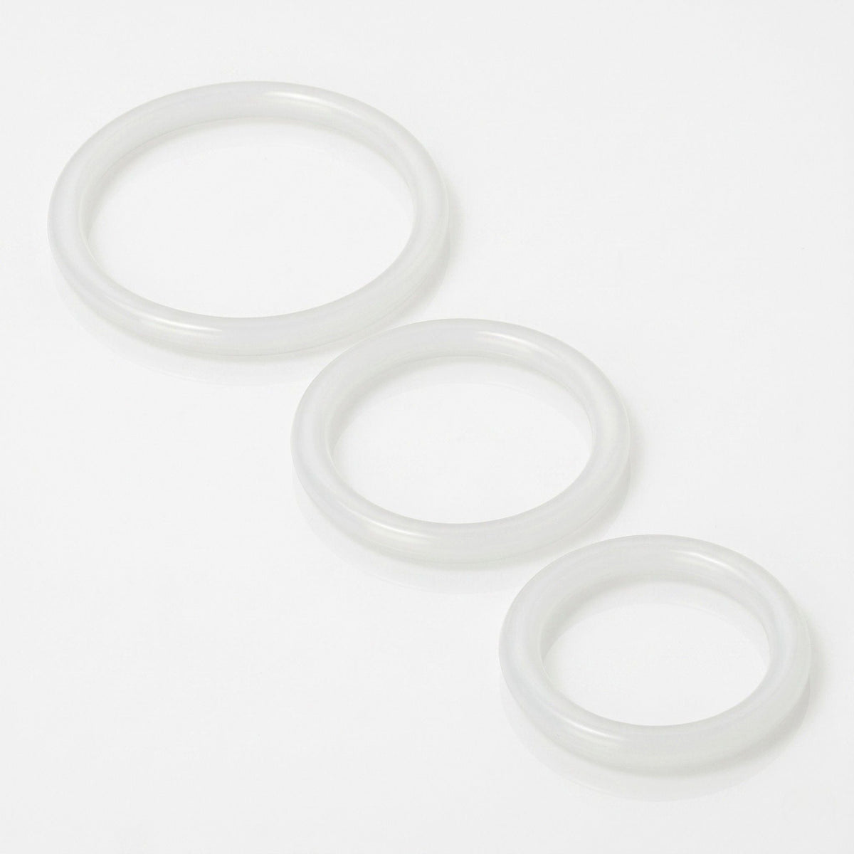 Trinity Silicone Cock Rings - Clear