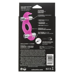 Silicone Triple Orgasm Erection Enhancer Pink Rechargeable