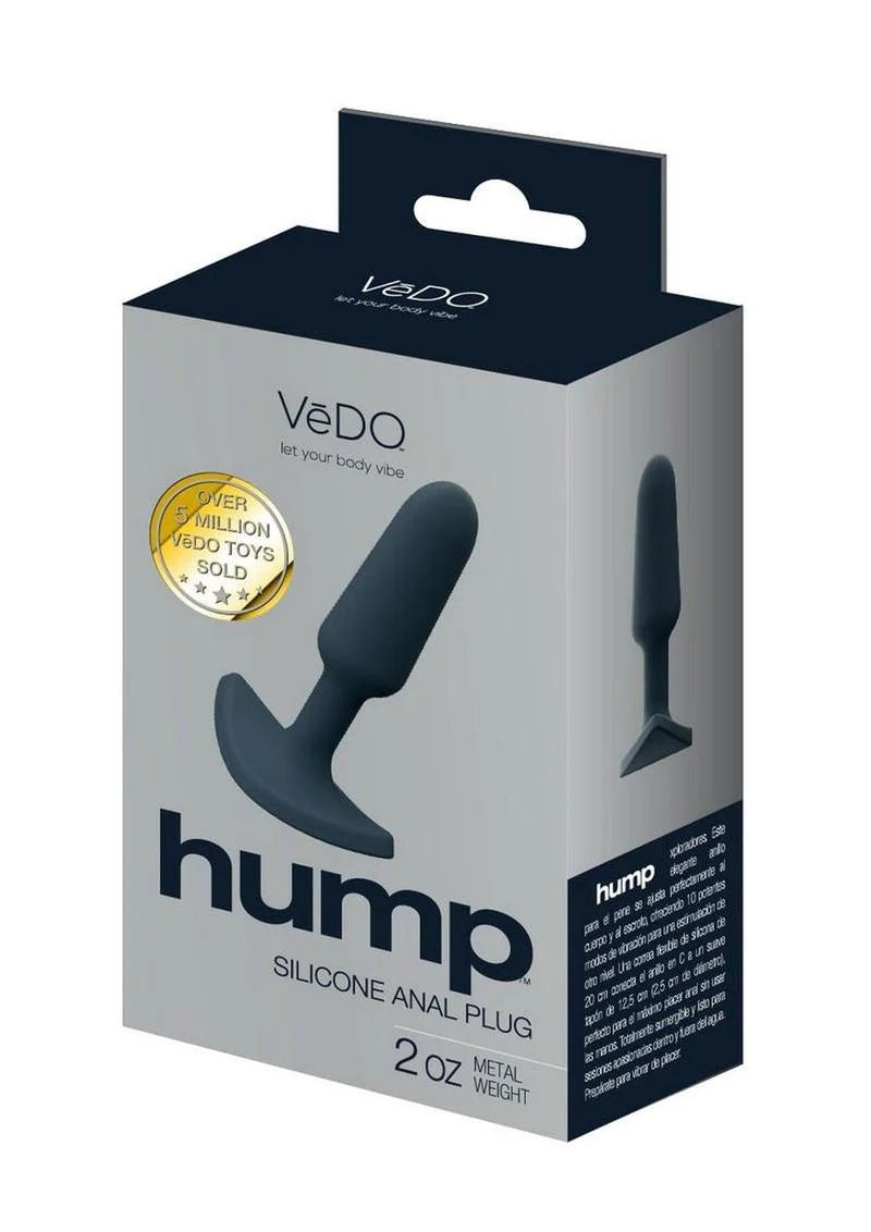 VēDO Hump Silicone Anal Plug Black – Waterproof Body-Safe Silicone Beginner Anal Plug
