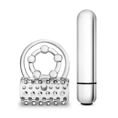 Stay Hard Vibrating Super Clitifier Clear – 3-in-1 Vibrating Ring with Bullet