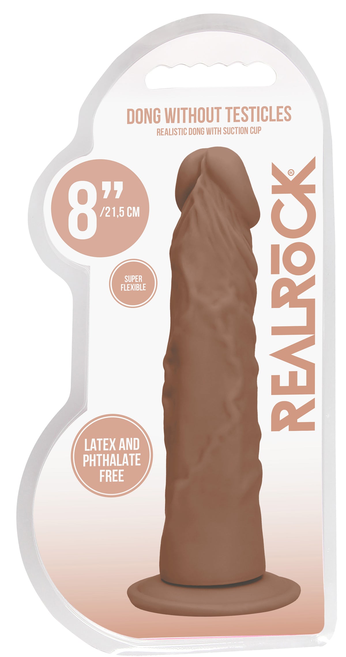 REALROCK 8IN DONG TAN W/O TESTICLES