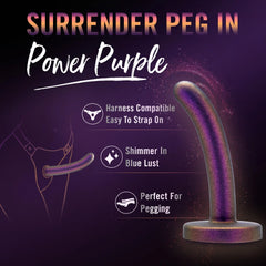 Temptasia Surrender Peg Beginner Power Purple – Silicone Harness-Compatible Dildo