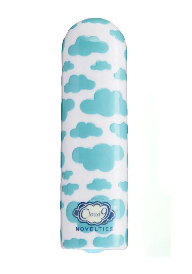 Stubby Vibe White & Blue Cloud – Compact Waterproof Silicone Vibrator