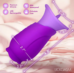 Licking Violet Sucking and Licking Vibrator Purple