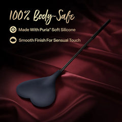 Temptasia Ardor Heart Crop Black – Silicone Heart Bondage Crop