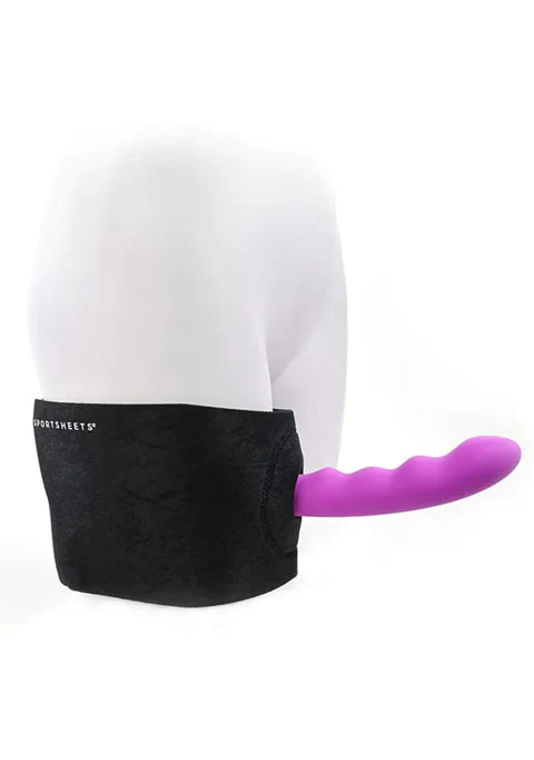 Sportsheets Ultra Thigh Strap On Black – Adjustable Neoprene Thigh Harness with Reinforced O-Ring