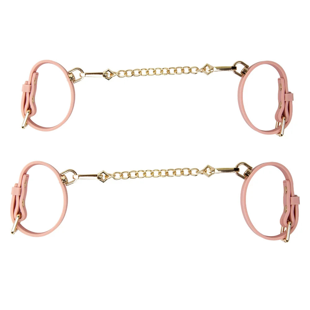 Temptasia Ardor Wrist & Ankle Restraints Pink – Silicone Bondage Cuffs Set